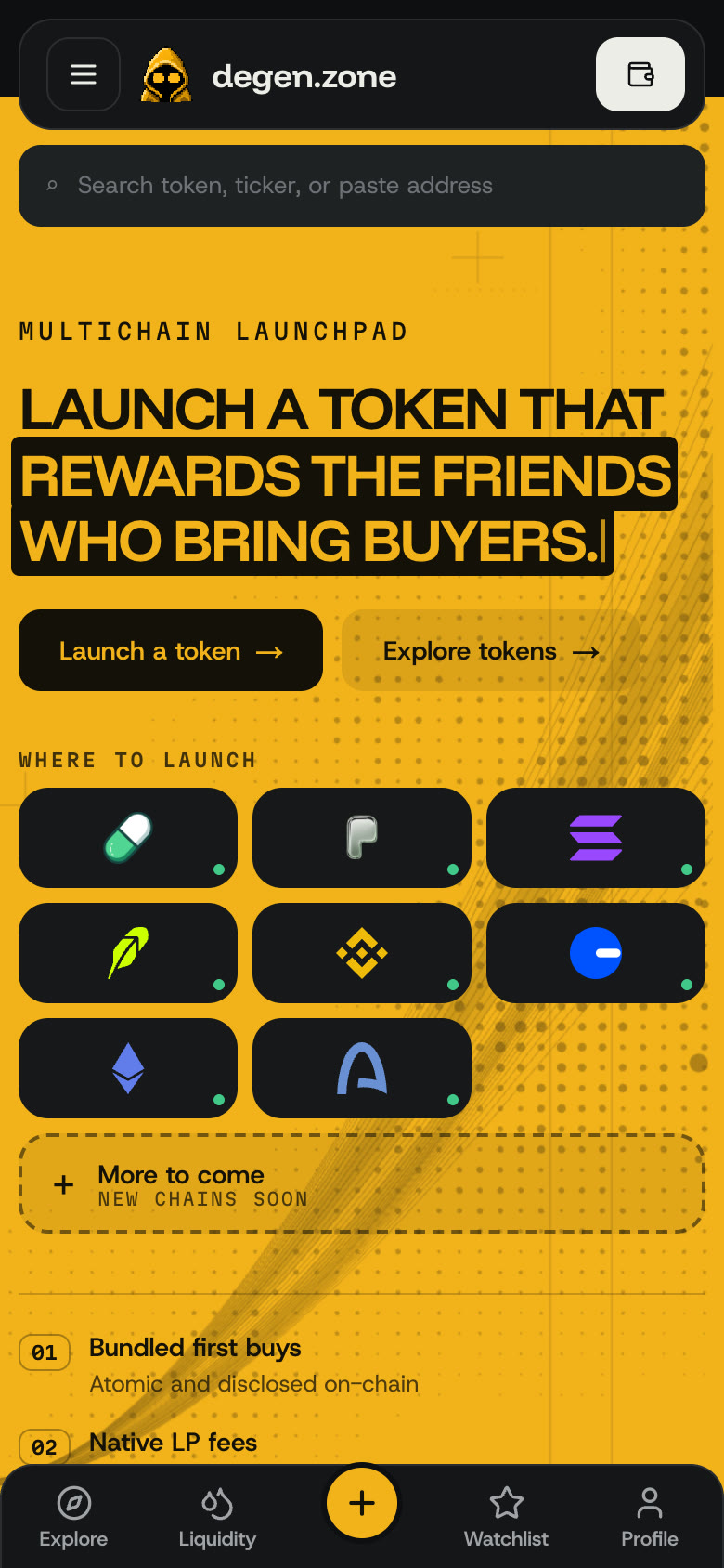 degen.zone - Multichain-Token-Launchpad