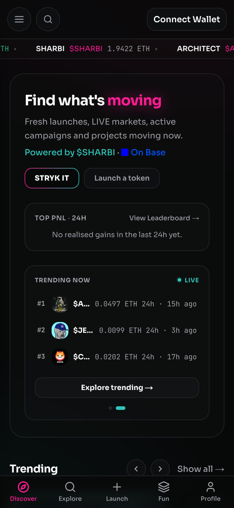Stryk - Token-Launchpad auf Base